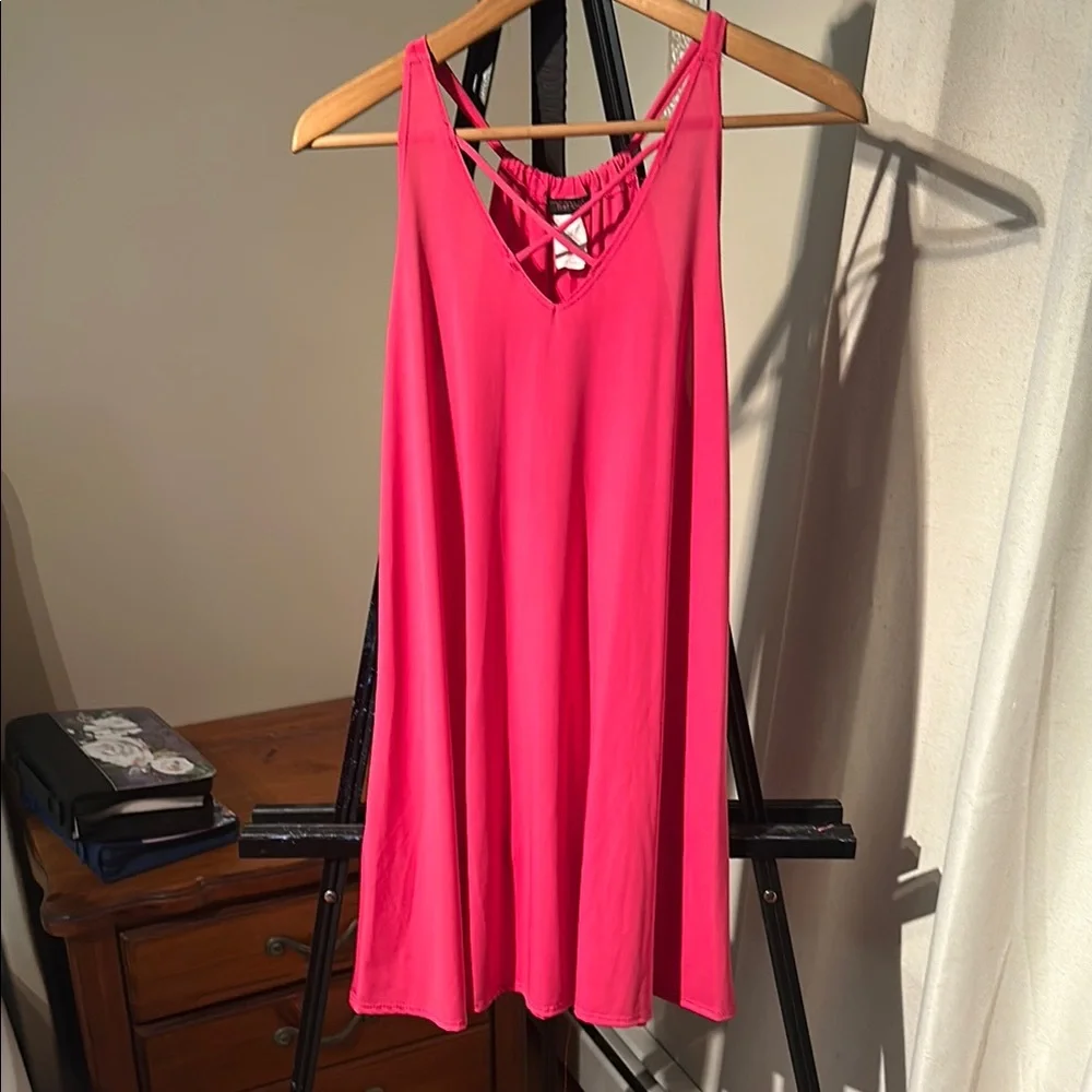 First Love Hot Pink Mini Dress - Picture 1 of 3